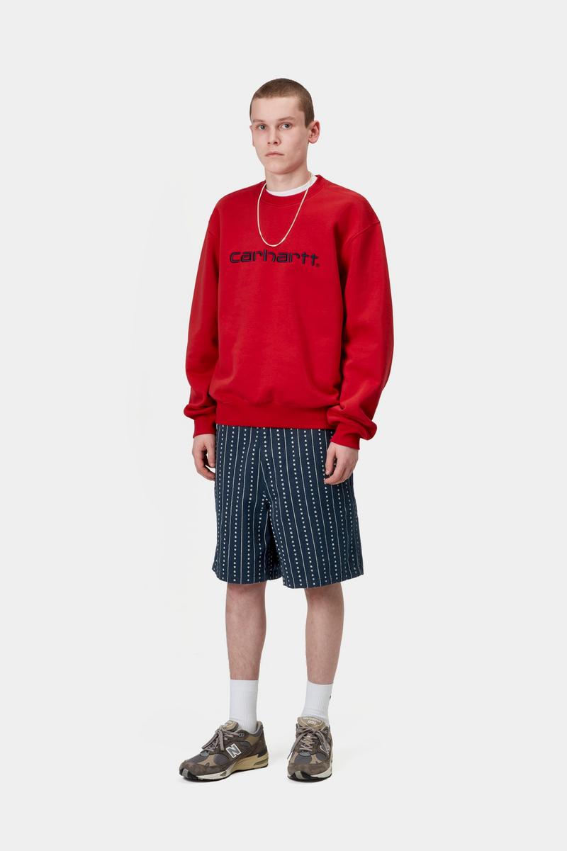 Carhartt Drewe Short - Heart C Pinstripe, Ink / Natural, Rinsed