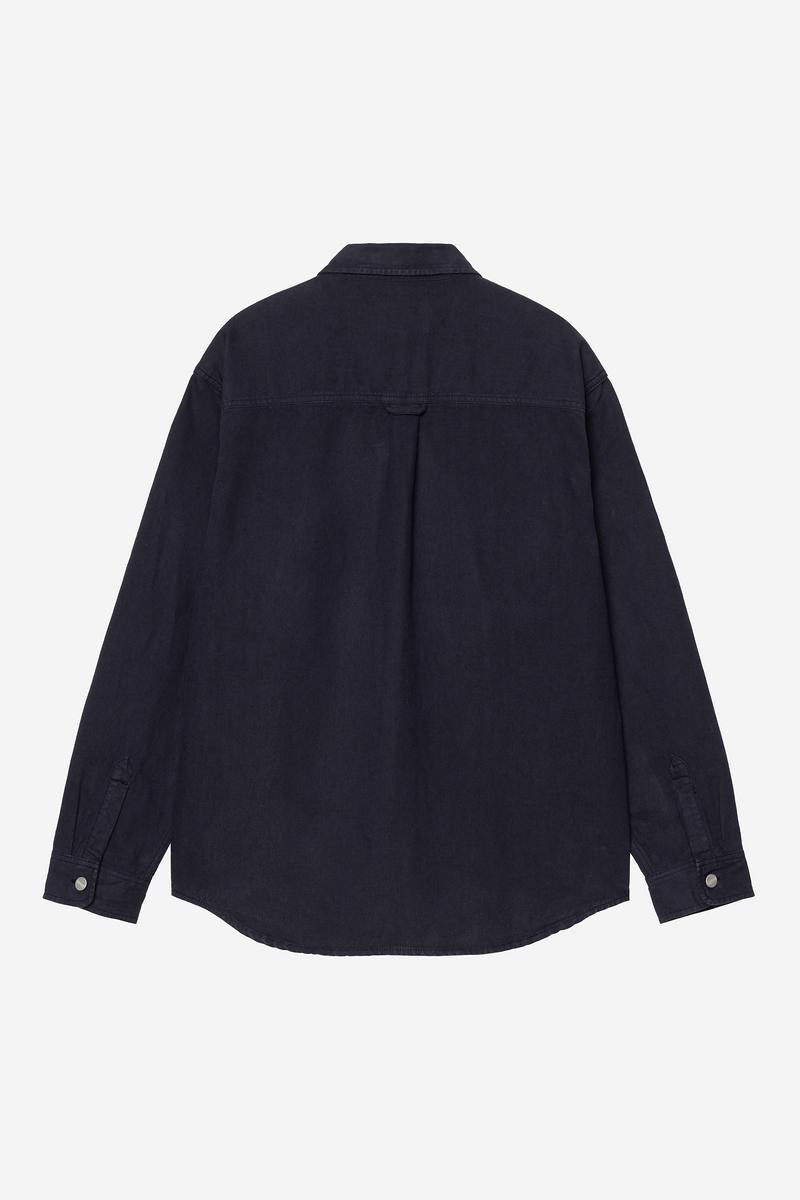 Carhartt Walter Shirt Jac - Dark Navy, Garment dyed
