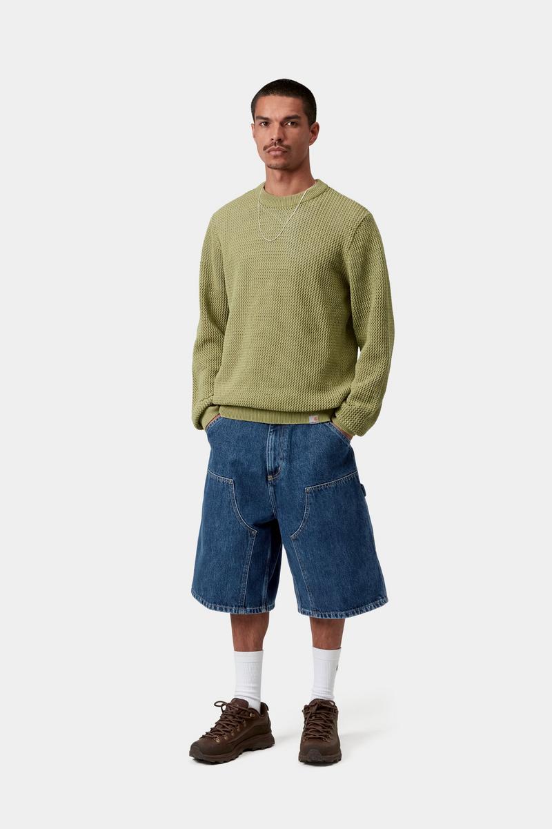 Carhartt OG Double Knee Short - Blue, Stone washed