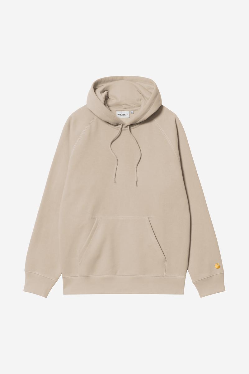 Carhartt Hooded Chase Sweatshirt - Fleur De Sel / Gold