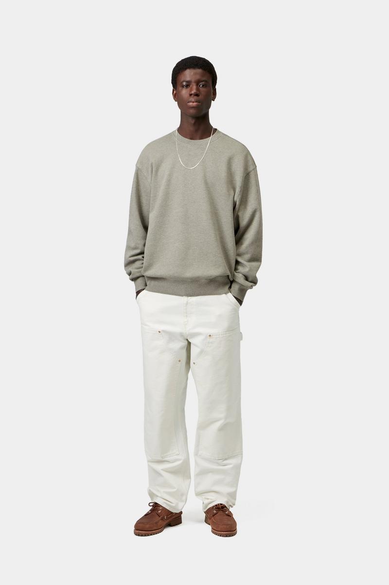 Carhartt Caspian Sweatshirt - Shady Green Heather, Garment dyed