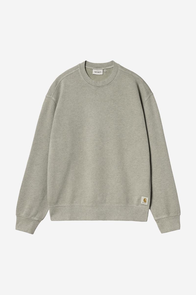 Carhartt Caspian Sweatshirt - Shady Green Heather, Garment dyed
