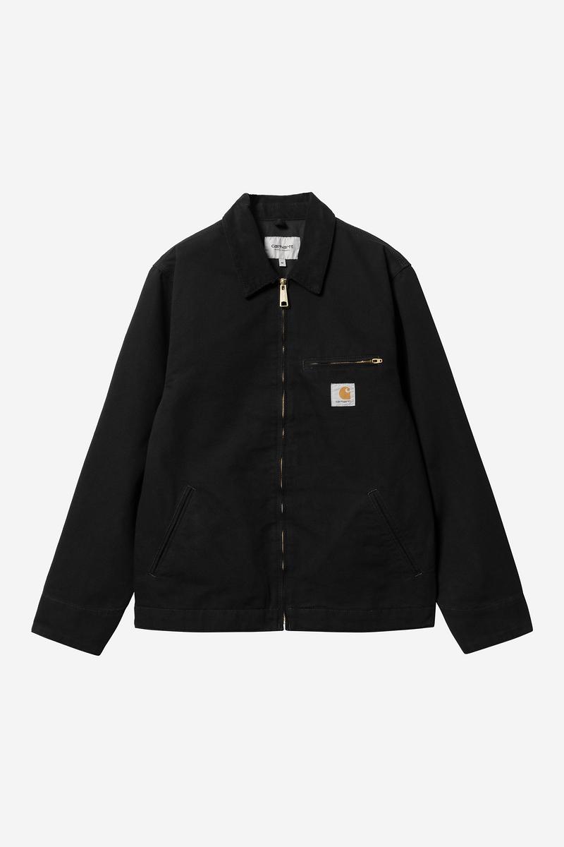 Carhartt Detroit Jacket (Summer) - Black / Black, Rinsed