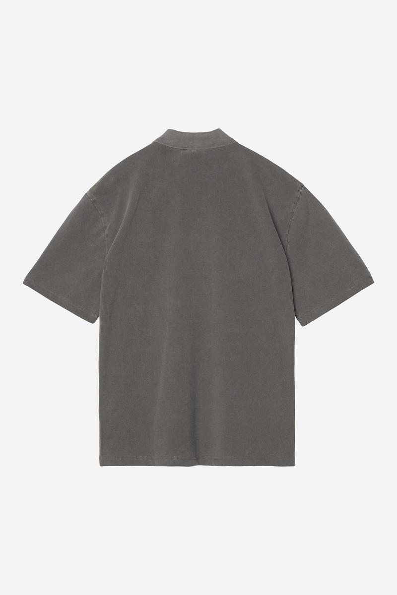 Carhartt S/S Wayne Polo - Black, Garment dyed