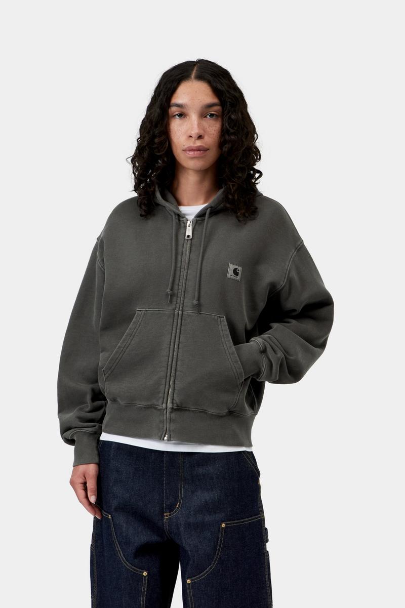 Carhartt Hooded Nelson Jacket - Black, Garment dyed