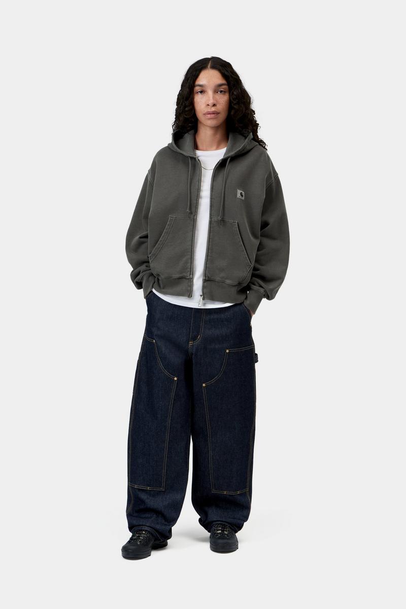Carhartt Hooded Nelson Jacket - Black, Garment dyed