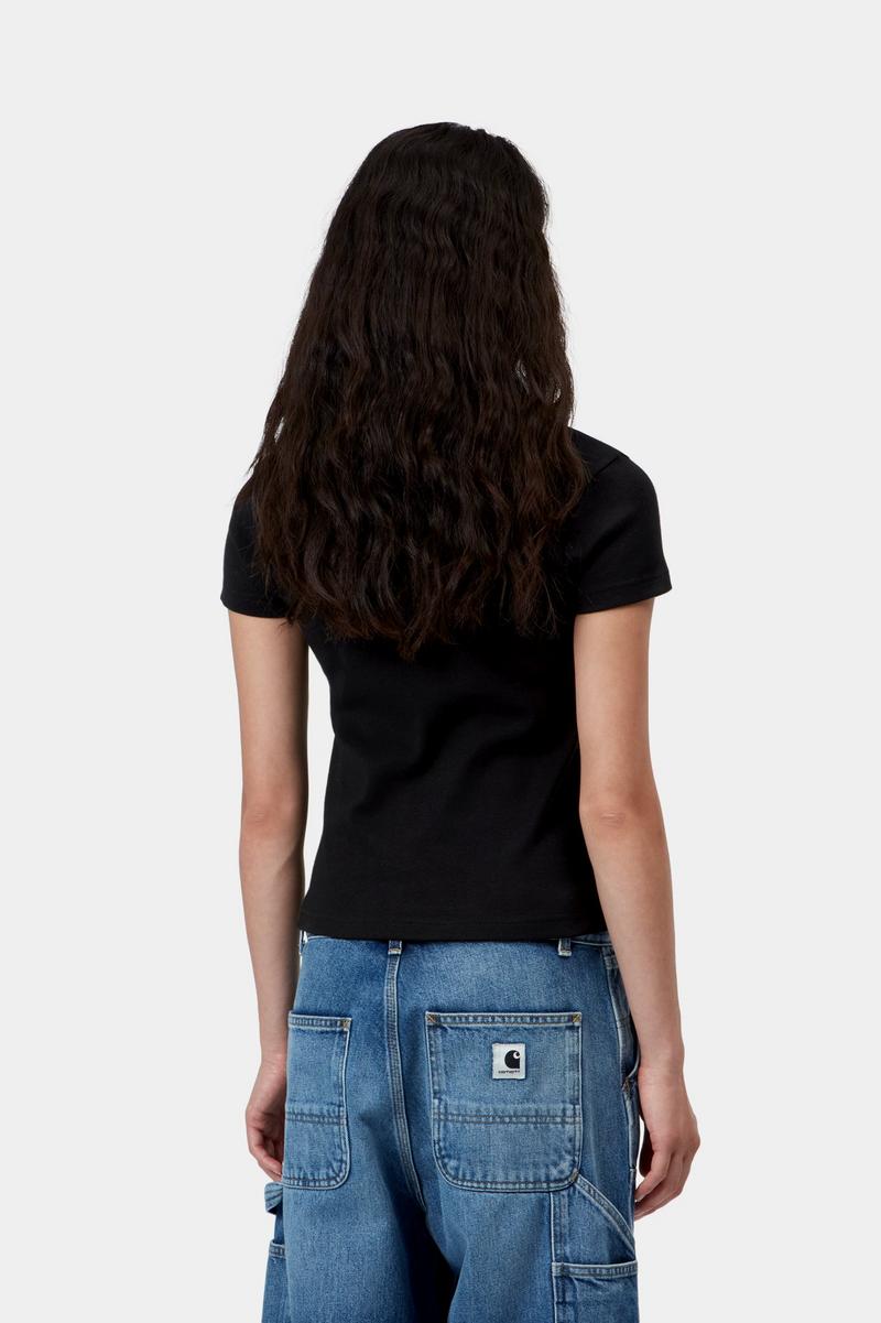 Carhartt S/S Small Heart Patch T-Shirt - Black / Black