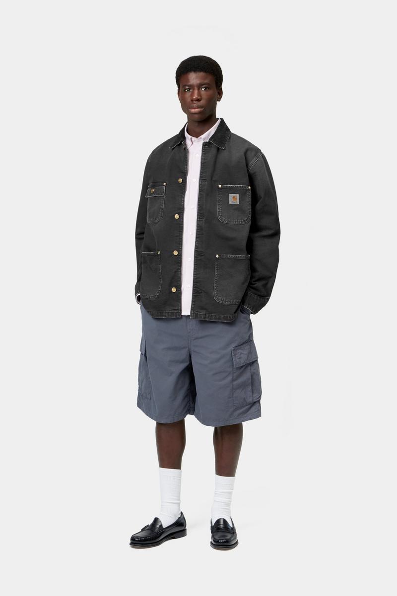 Carhartt OG Chore Coat - Black / Black, Destroy wash
