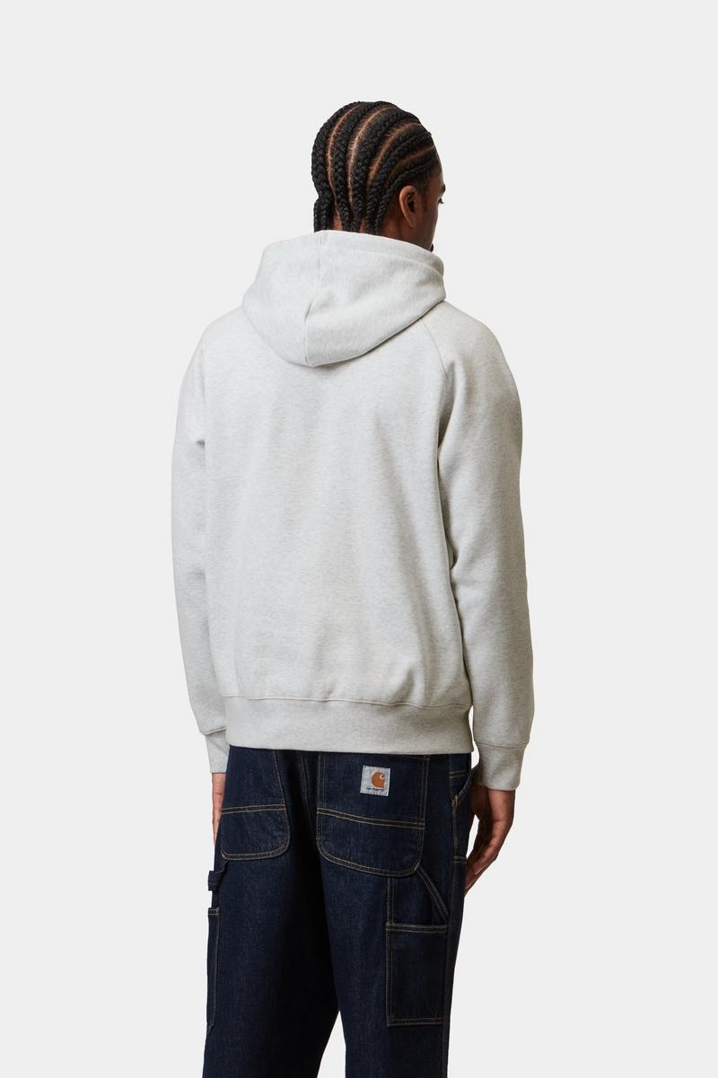 Carhartt Hooded Chase Sweatshirt - Ash Heather / Gold