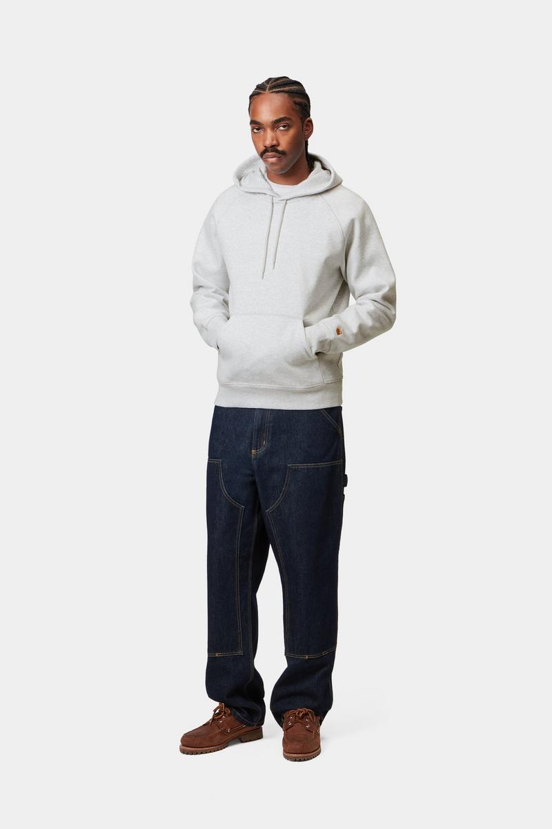 Carhartt Hooded Chase Sweatshirt - Ash Heather / Gold