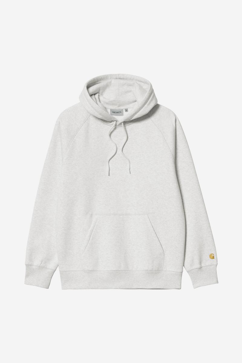 Carhartt Hooded Chase Sweatshirt - Ash Heather / Gold