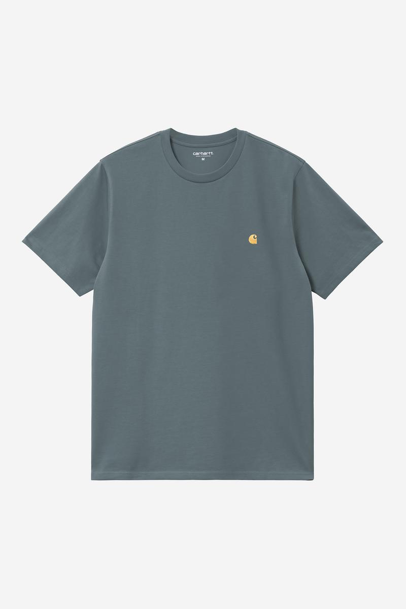 Carhartt S/S Chase T-Shirt - Cozy Blue / Gold