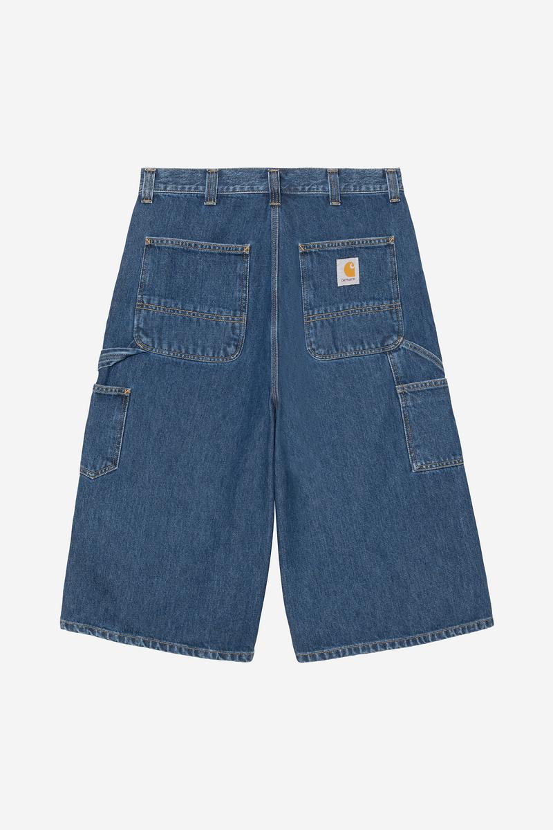 Carhartt OG Double Knee Long Short - Blue, Stone washed