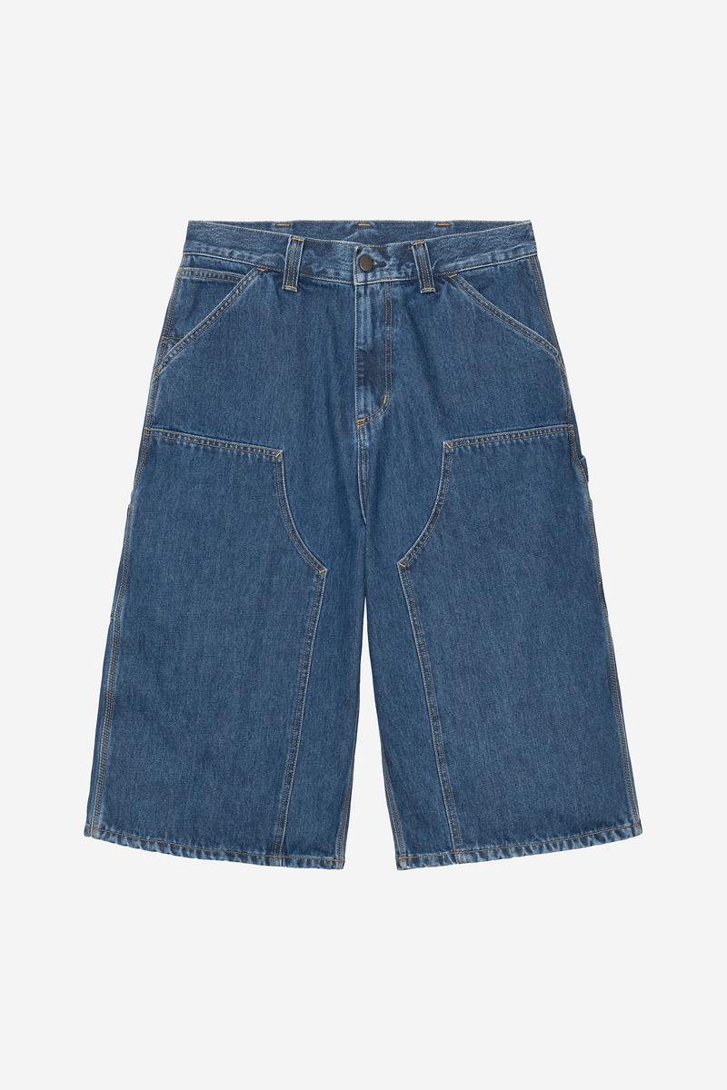 Carhartt OG Double Knee Long Short - Blue, Stone washed