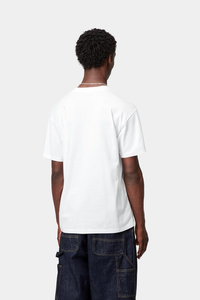Carhartt S/S Pocket Heart T-Shirt - White / Red