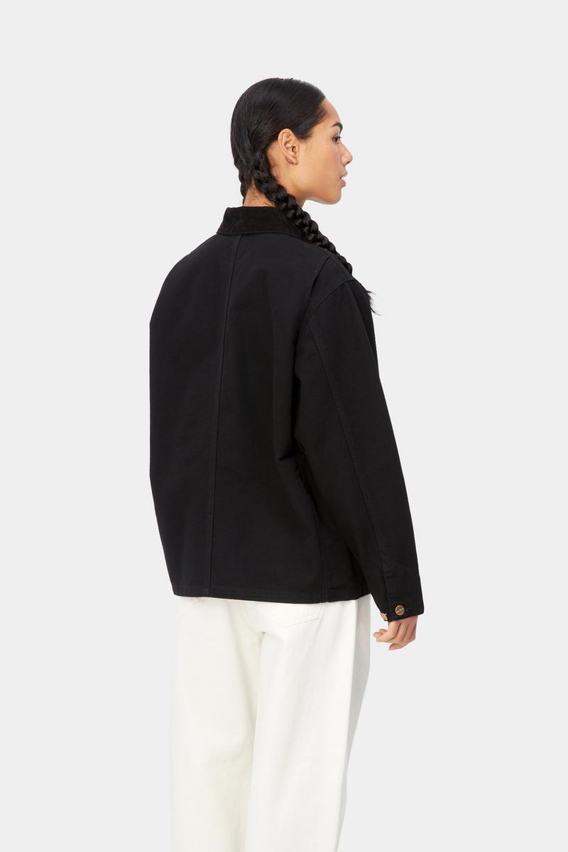 Carhartt OG Michigan Coat (Summer) - Black / Black, Rinsed