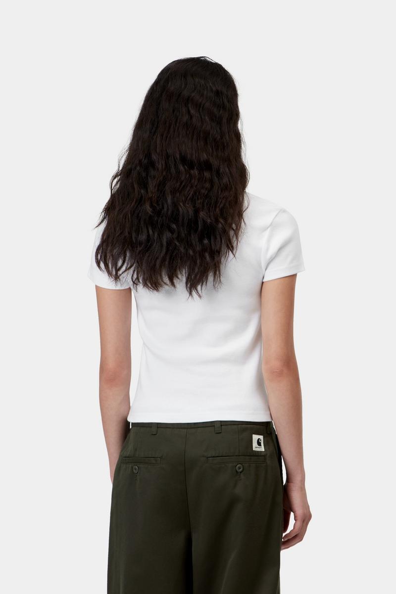 Carhartt S/S Small Heart Patch T-Shirt - White / Black
