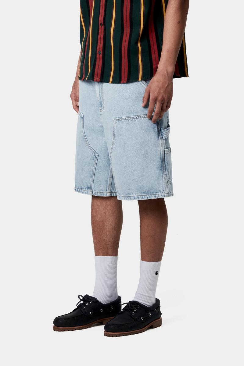 Carhartt Double Knee Short - Blue, Heavy stone bleached