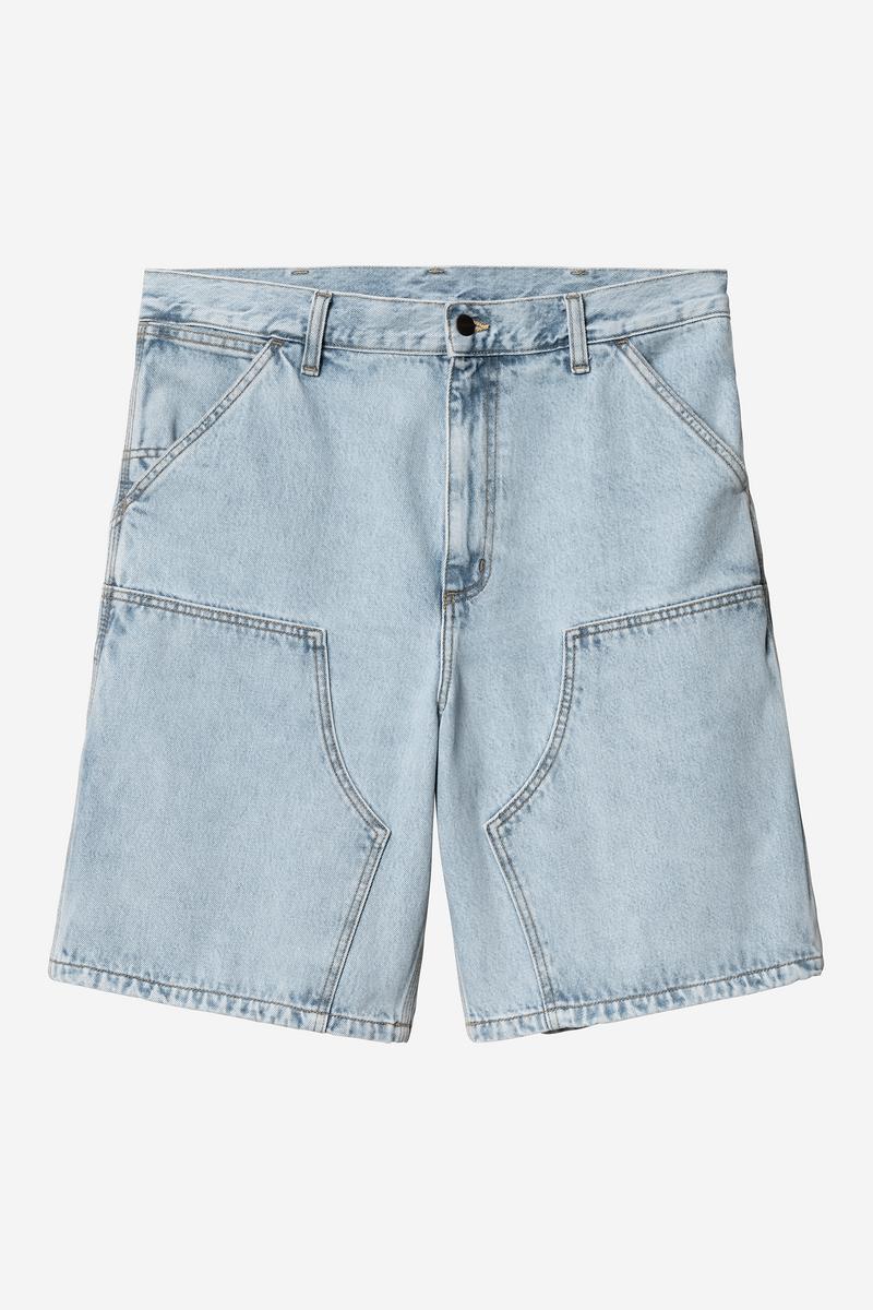 Carhartt Double Knee Short - Blue, Heavy stone bleached