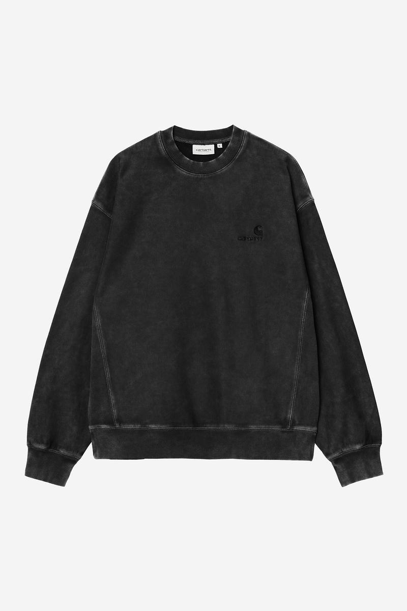 Carhartt Lambert Sweatshirt - Black, Moon wash