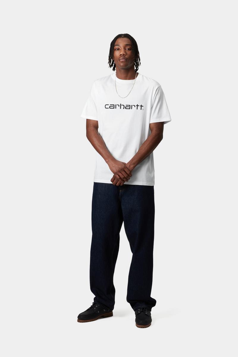 Carhartt S/S Script T-Shirt - White / Black