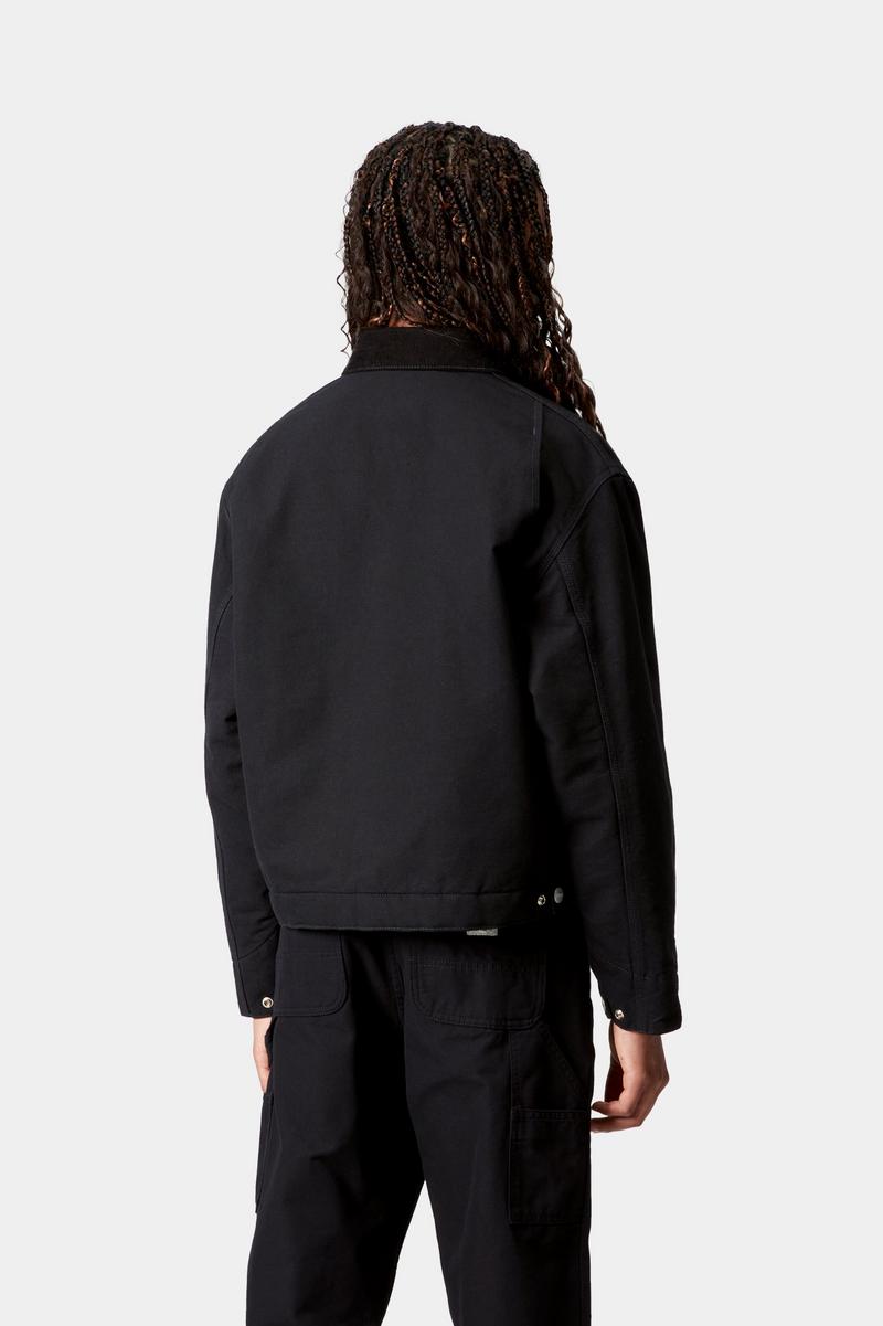 Carhartt OG Detroit Jacket (Winter) - Black / Black, Rinsed