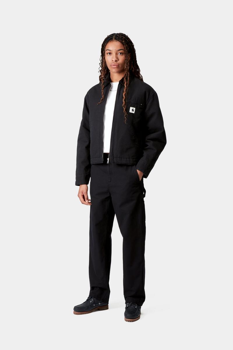 Carhartt OG Detroit Jacket (Winter) - Black / Black, Rinsed