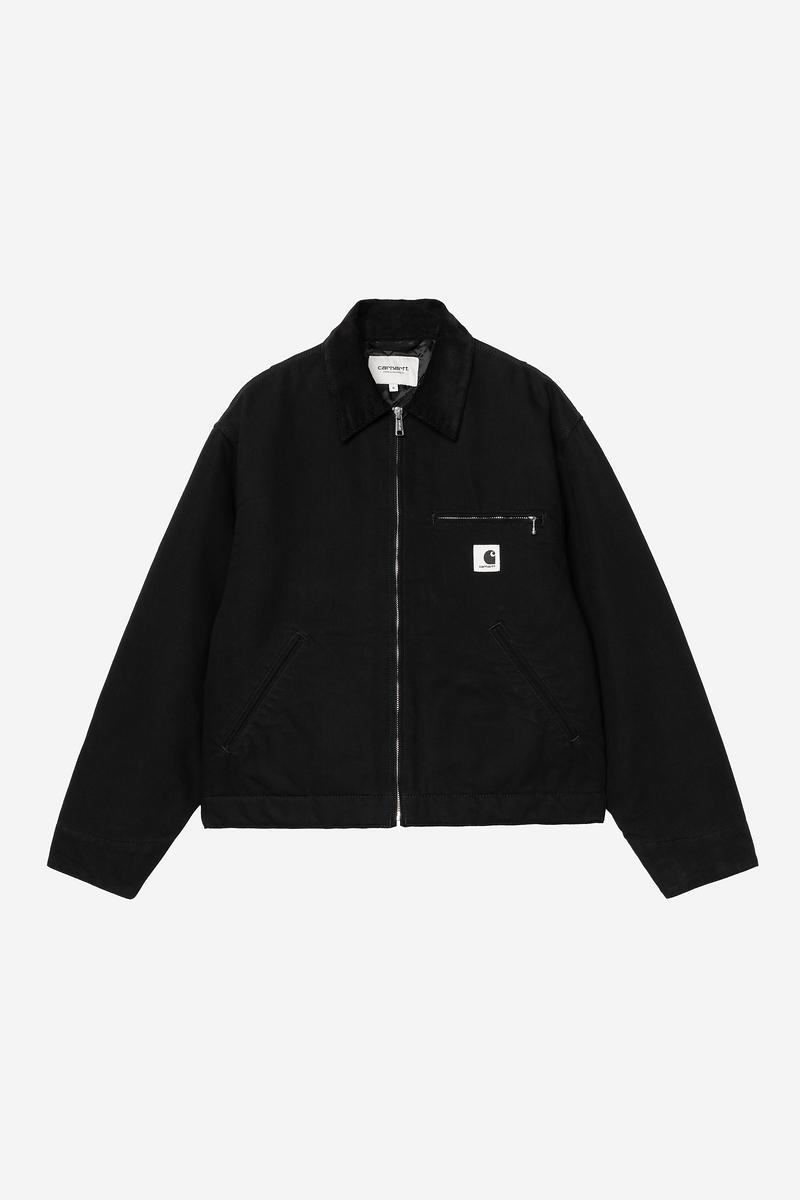 Carhartt OG Detroit Jacket (Winter) - Black / Black, Rinsed