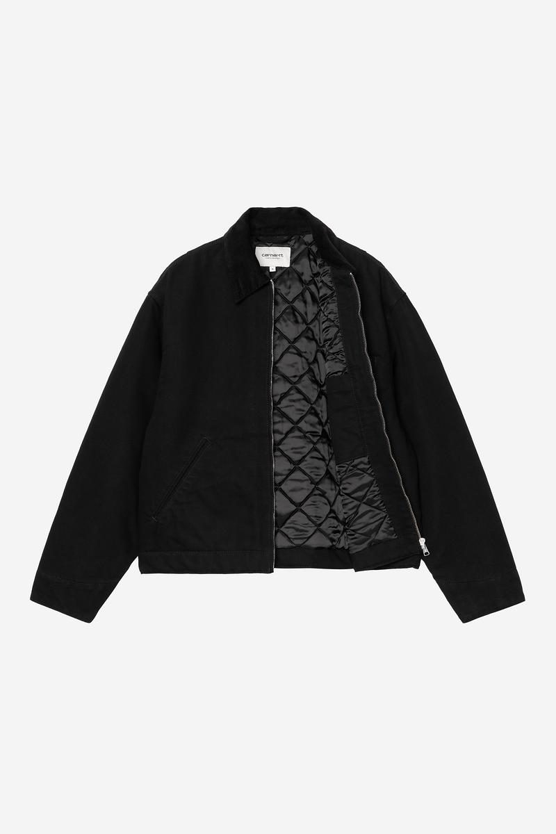 Carhartt OG Detroit Jacket (Winter) - Black / Black, Rinsed