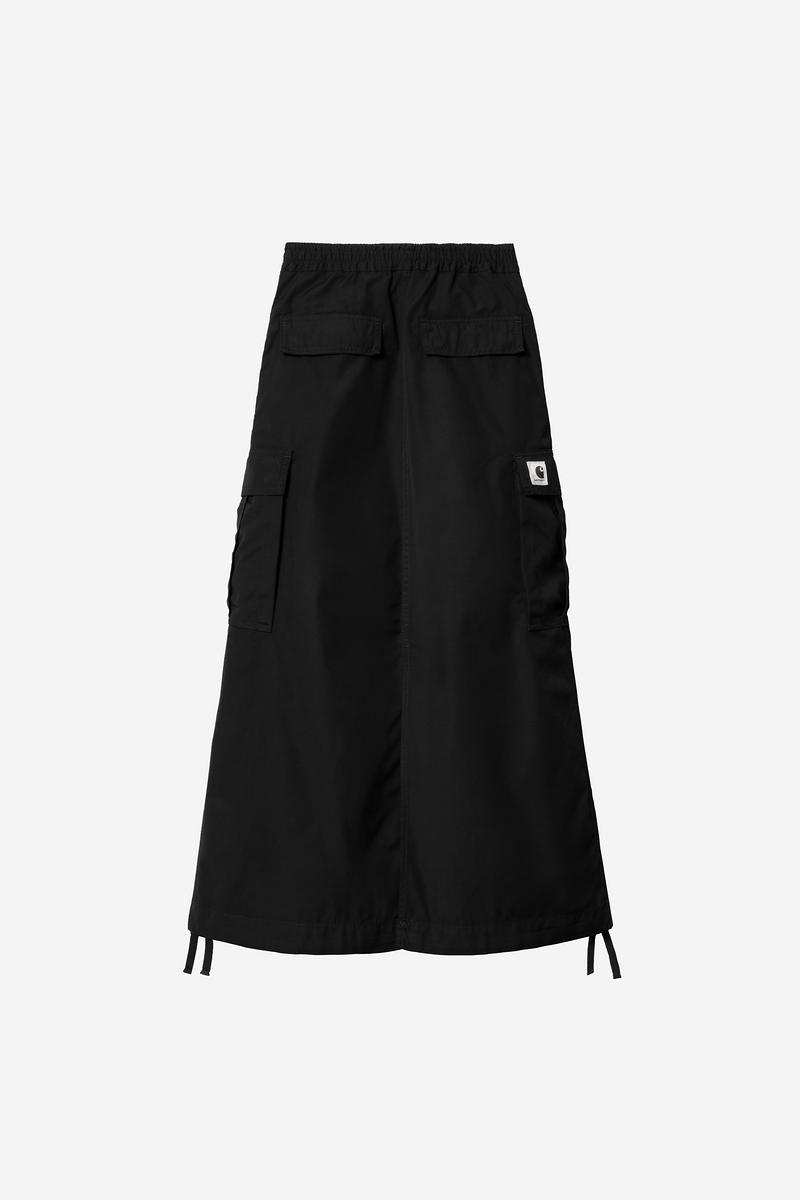 Carhartt Cargo Skirt Long - Black, Rinsed