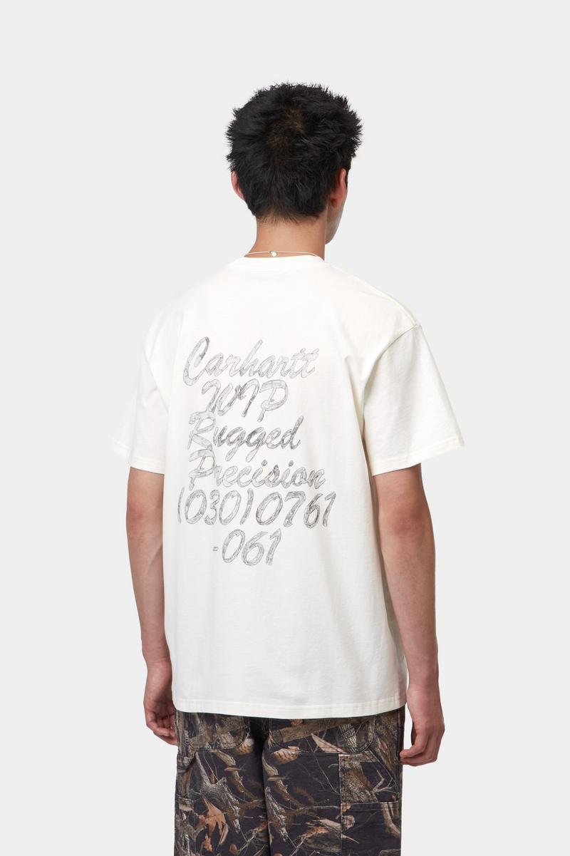 Carhartt S/S Hatching Script T-Shirt - Wax, Garment dyed