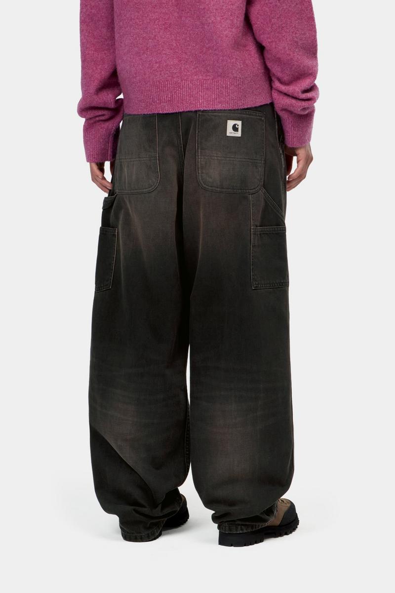 Carhartt Brandon Single Knee Pant - Black, Tobacco used wash