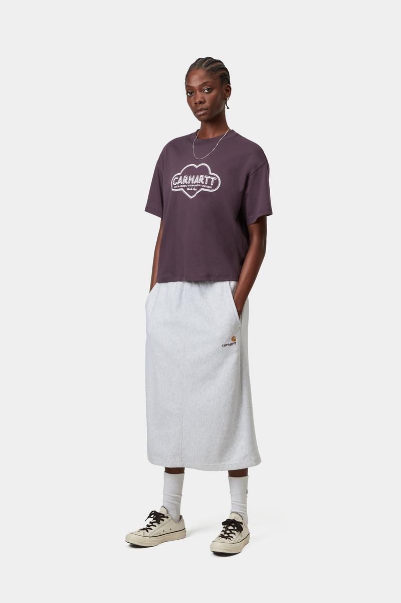 Carhartt S/S Cloud Heart T-Shirt - Cozy Purple