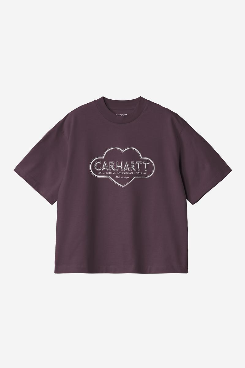 Carhartt S/S Cloud Heart T-Shirt - Cozy Purple