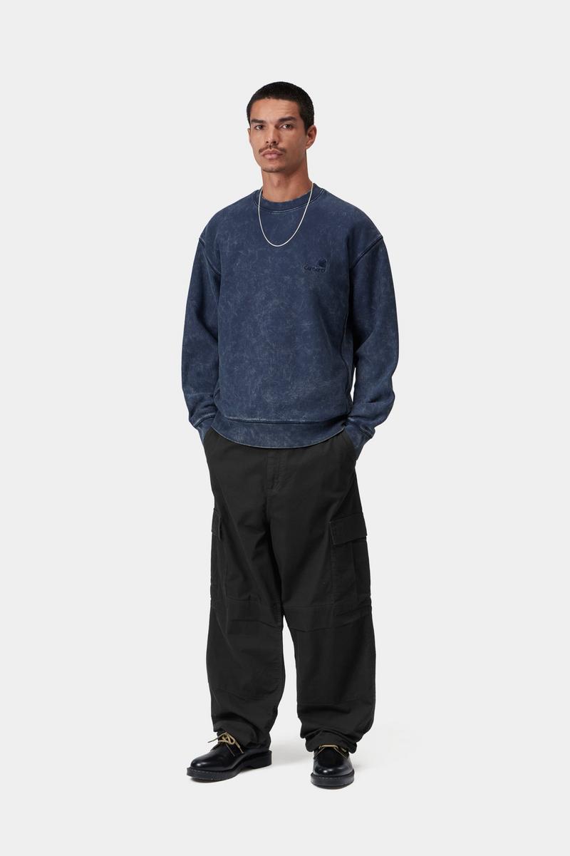 Carhartt OG Cargo Pant - Black, Stone washed