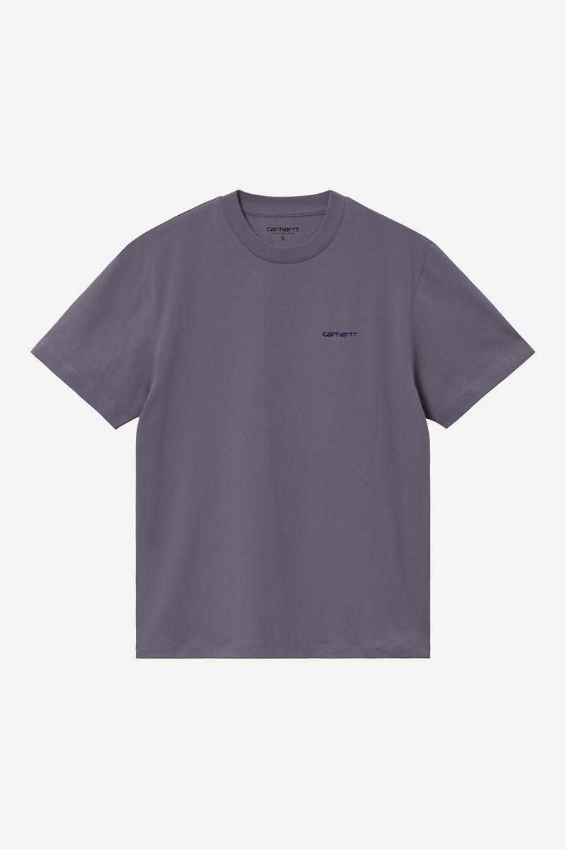 Carhartt S/S Script Embroidery T-Shirt - Shady Purple / Dark Navy