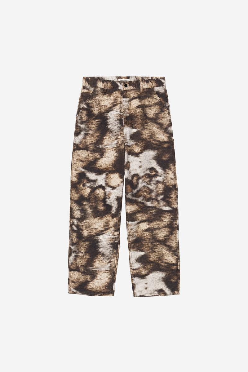 Carhartt Brandon Single Knee Pant - Wild Dog Print, Stone washed