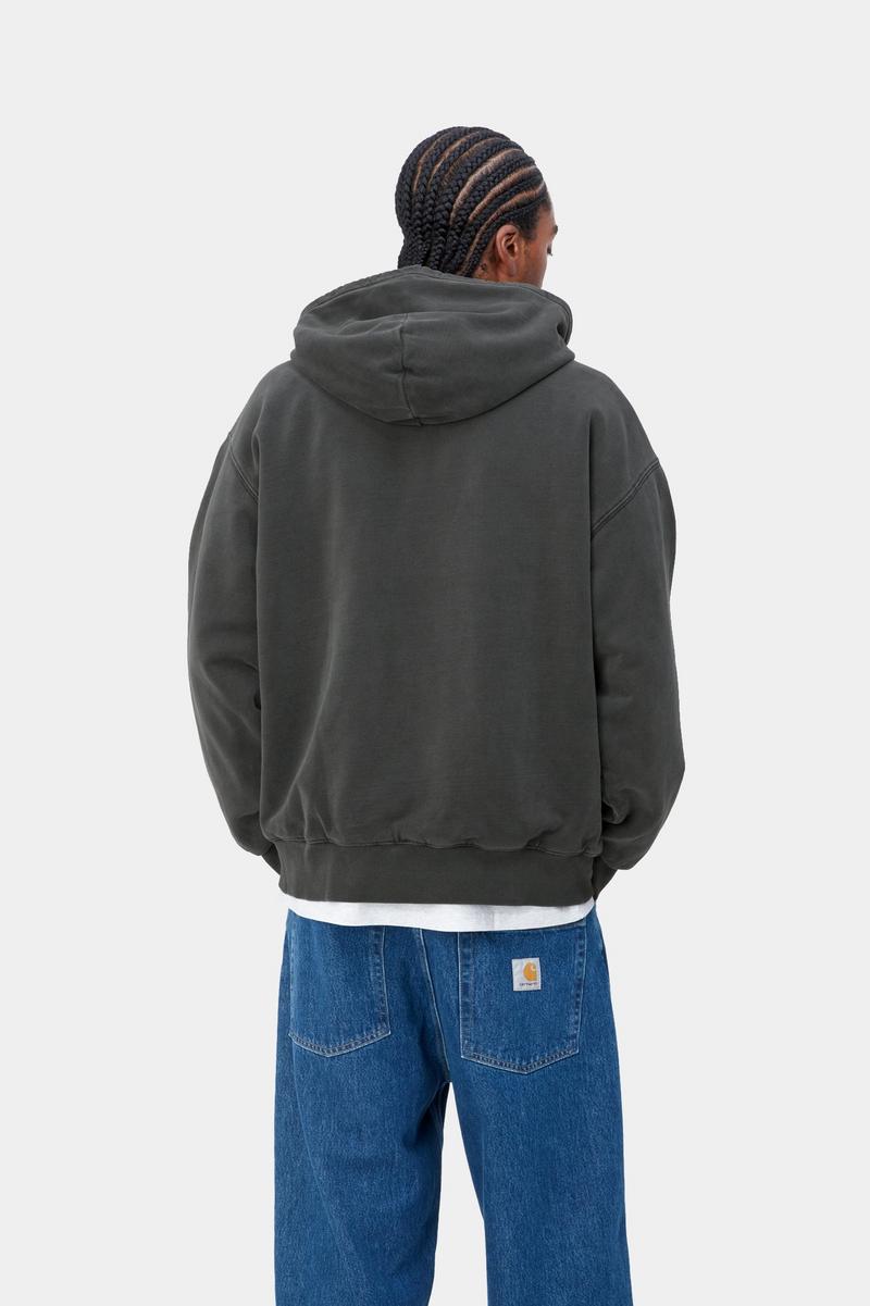 Carhartt Hooded Vista Jacket - Black, Garment dyed