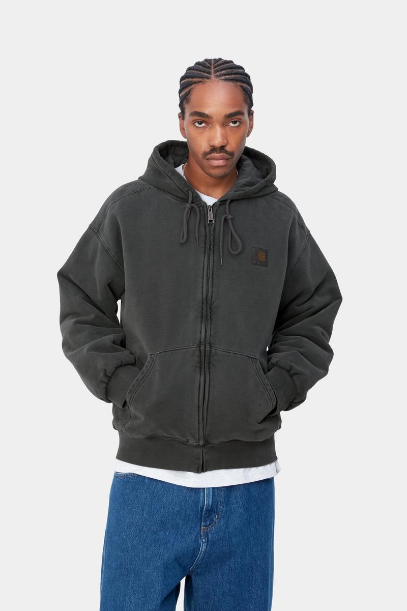 Carhartt Hooded Vista Jacket - Black, Garment dyed