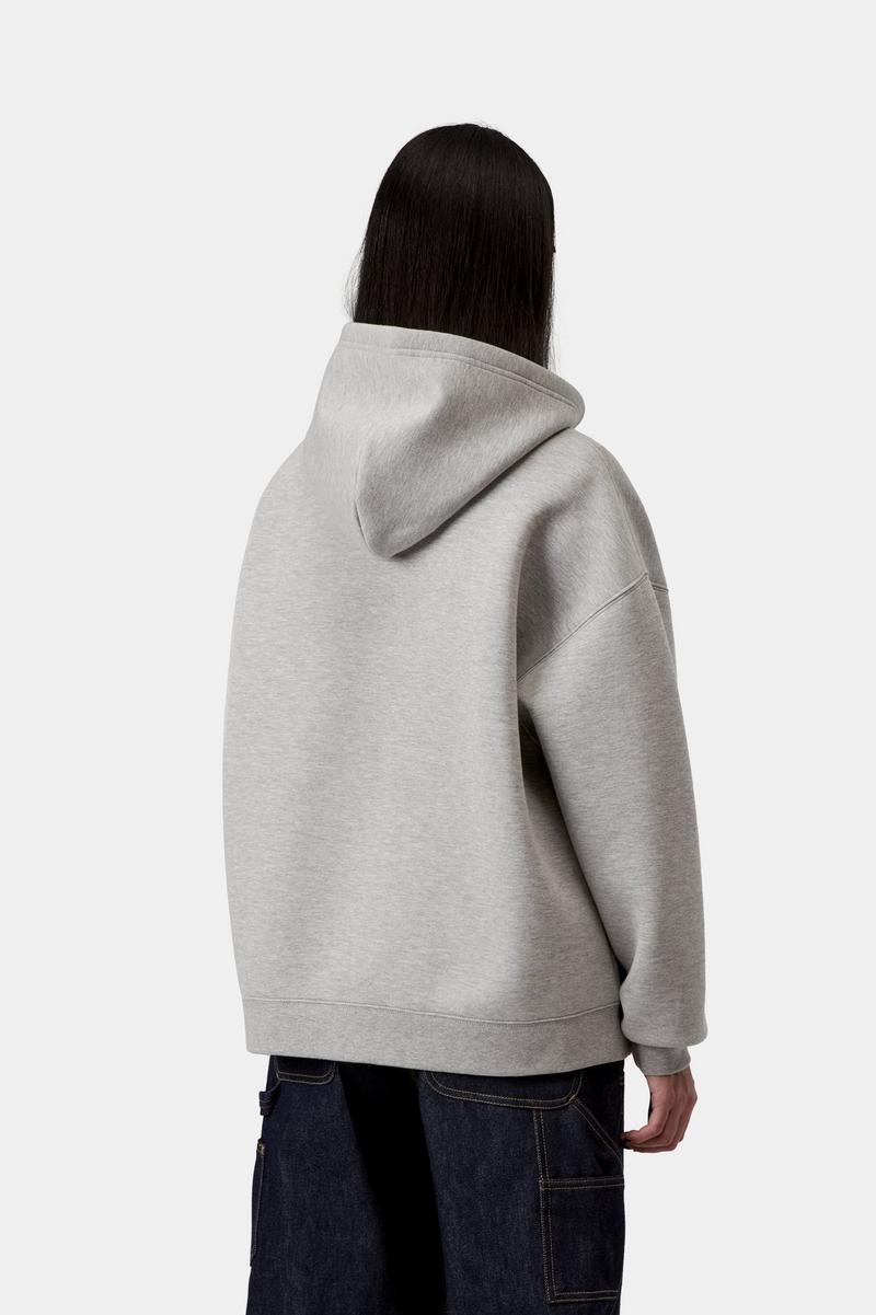 Carhartt Hooded Alda Jacket - Grey Heather / White