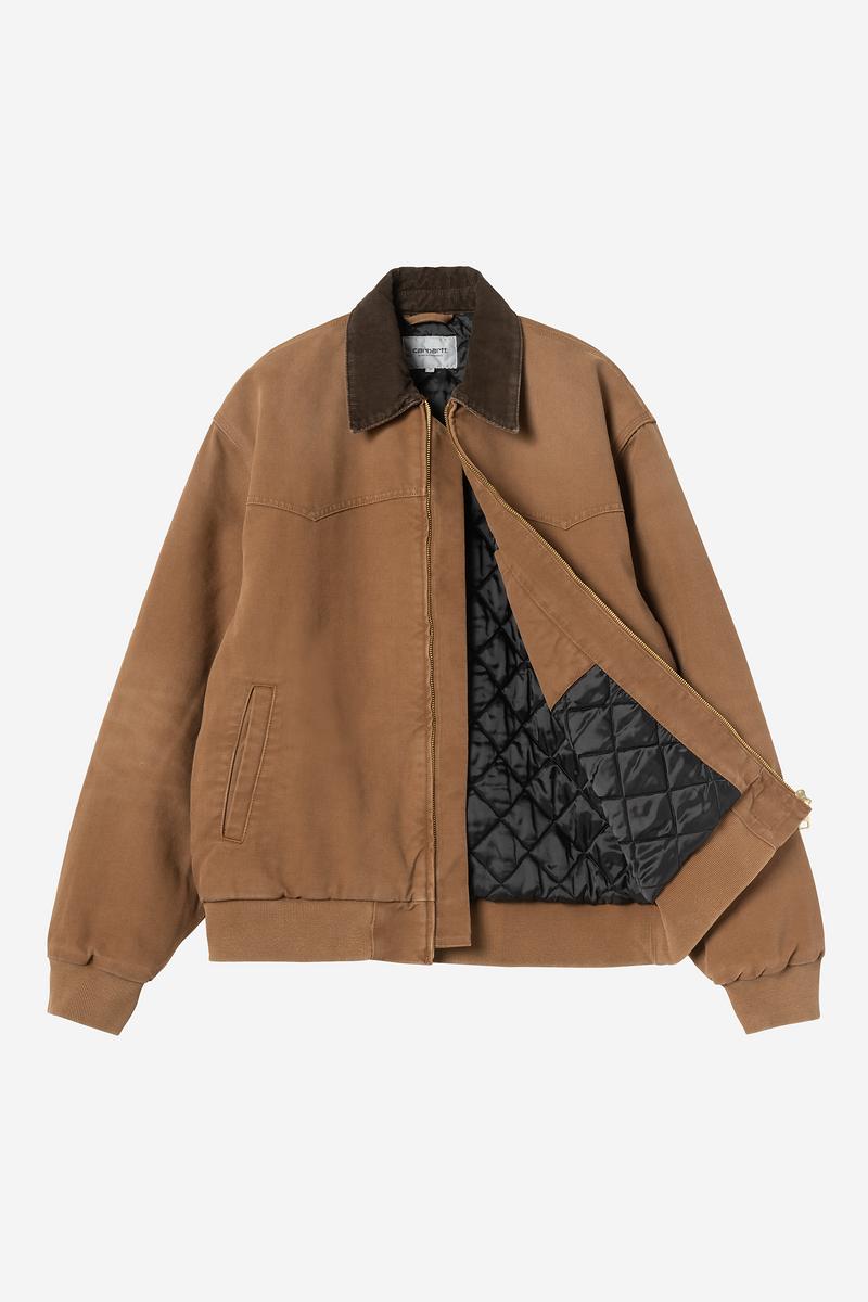 Carhartt OG Santa Fe Jacket - WIP H Brown / Tobacco, Stone canvas