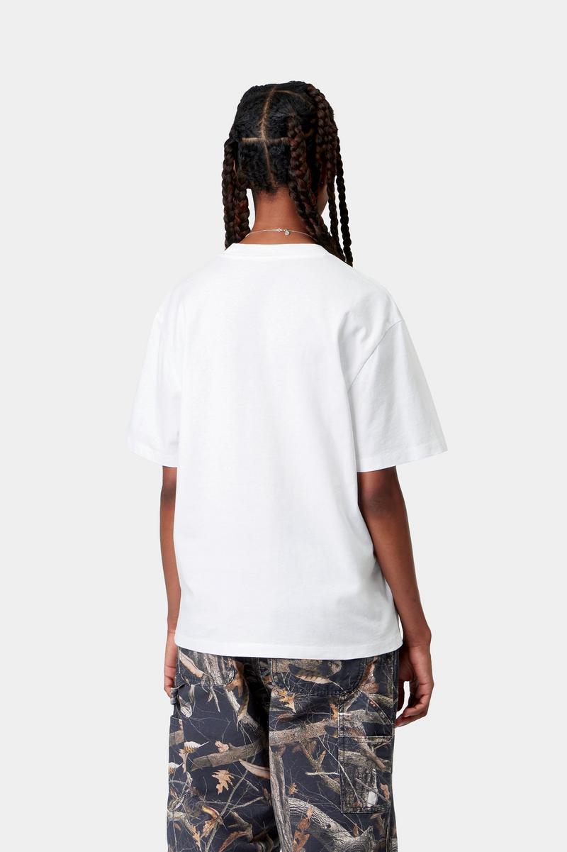 Carhartt S/S Chez WIP T-Shirt - White, Stone washed