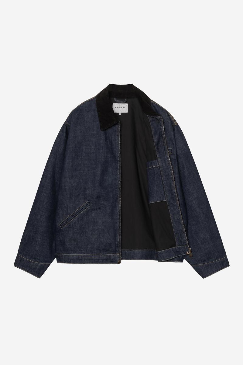 Carhartt OG Detroit Jacket - Blue / Black, Rinsed