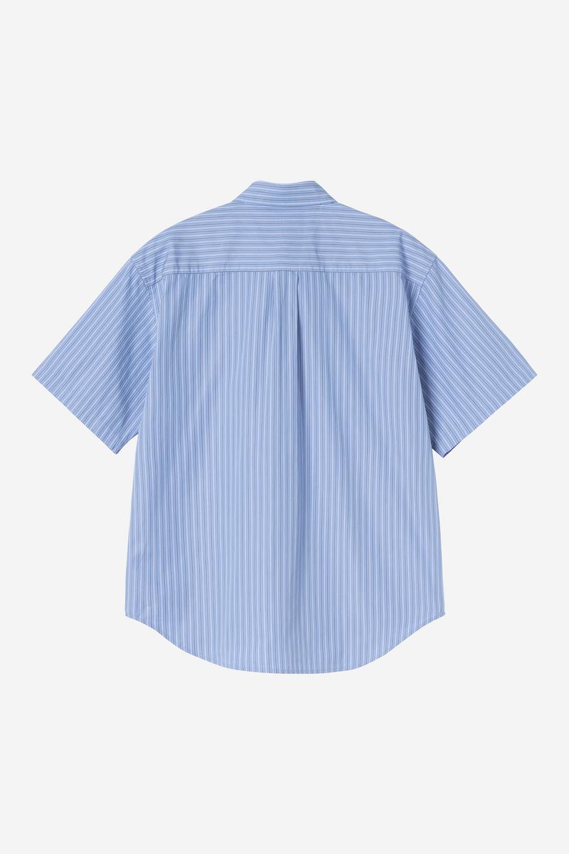 Carhartt S/S Keene Shirt - Keene Stripe, Curacao