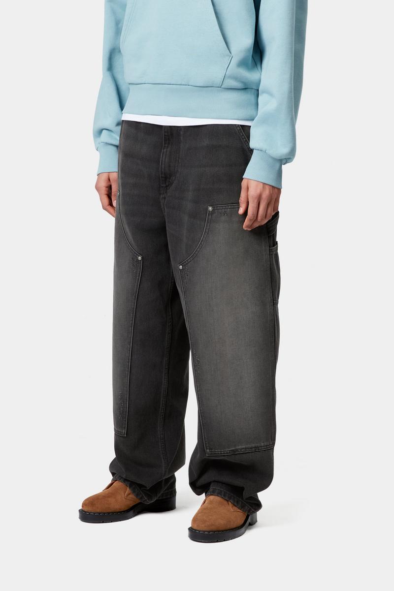 Carhartt Brandon Double Knee Pant - Black, Grind wash