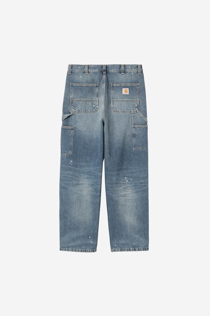 Carhartt OG Single Knee Pant - Blue, Destroy wash, splatter