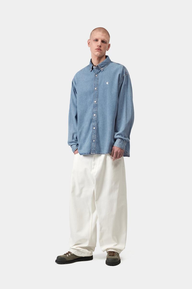 Carhartt L/S Lucas Shirt - Blue, Bleached