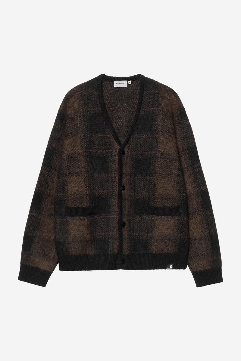 Carhartt Everson Cardigan - Everson Jacquard, Black / Palisander