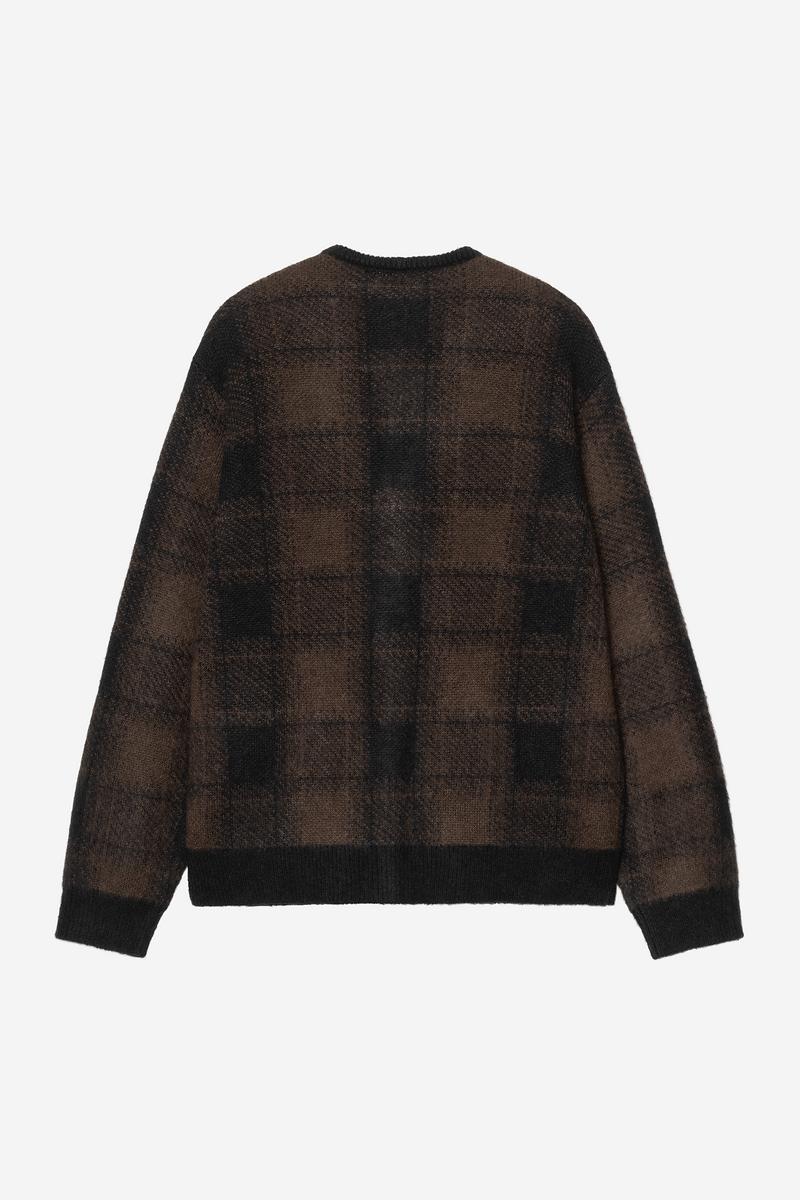 Carhartt Everson Cardigan - Everson Jacquard, Black / Palisander