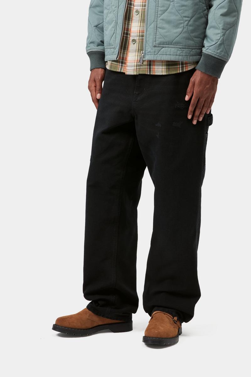 Carhartt Single Knee Pant - Black, Grind wash